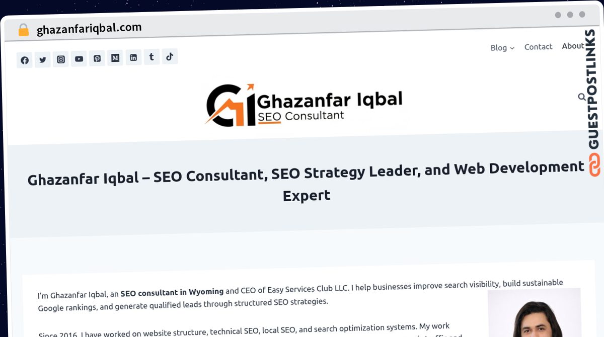 Publish Guest Post on ghazanfariqbal.com