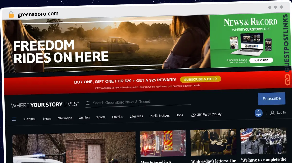 Publish Guest Post on greensboro.com