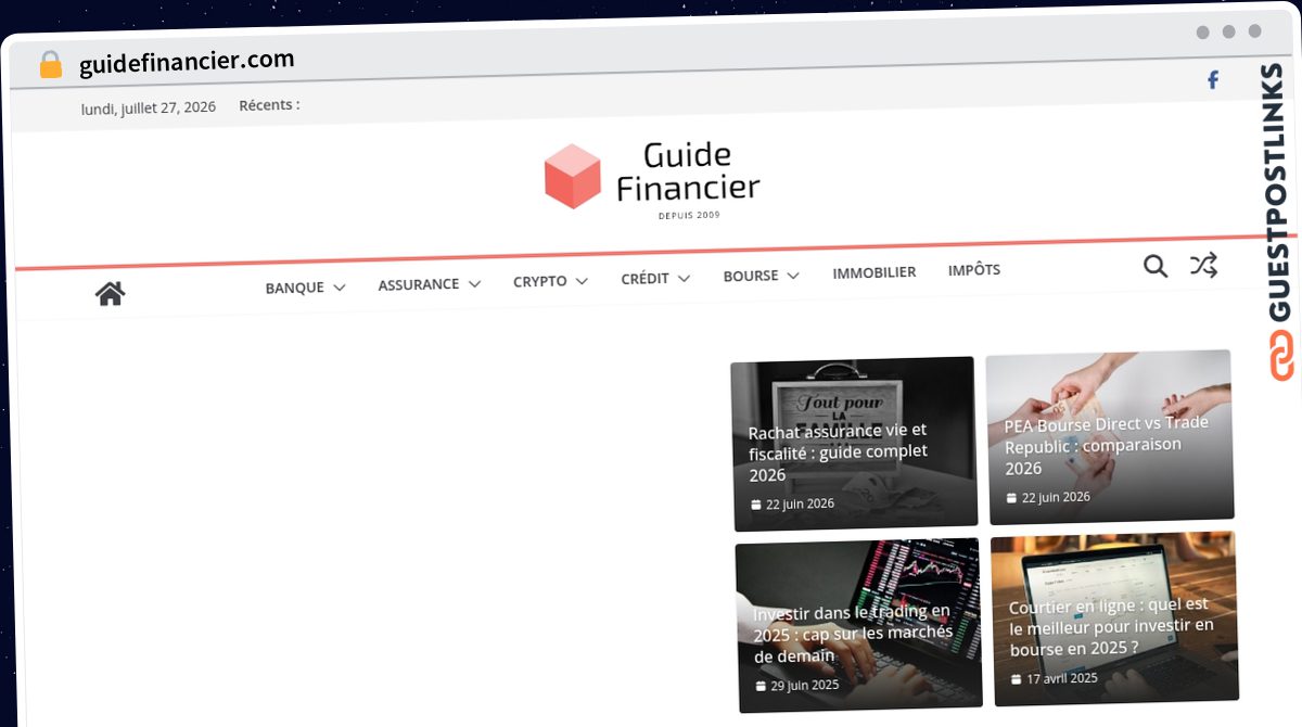 Publish Guest Post on guidefinancier.com