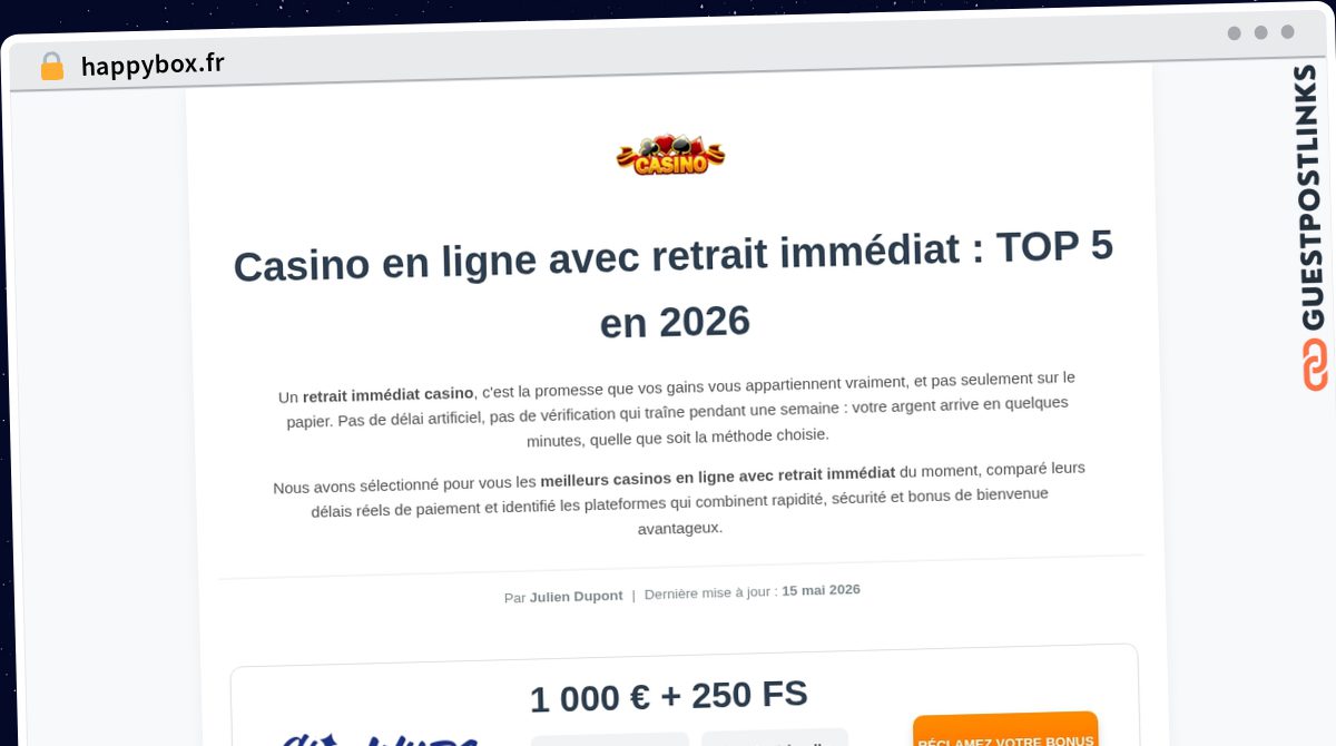 Publish Guest Post on happybox.fr