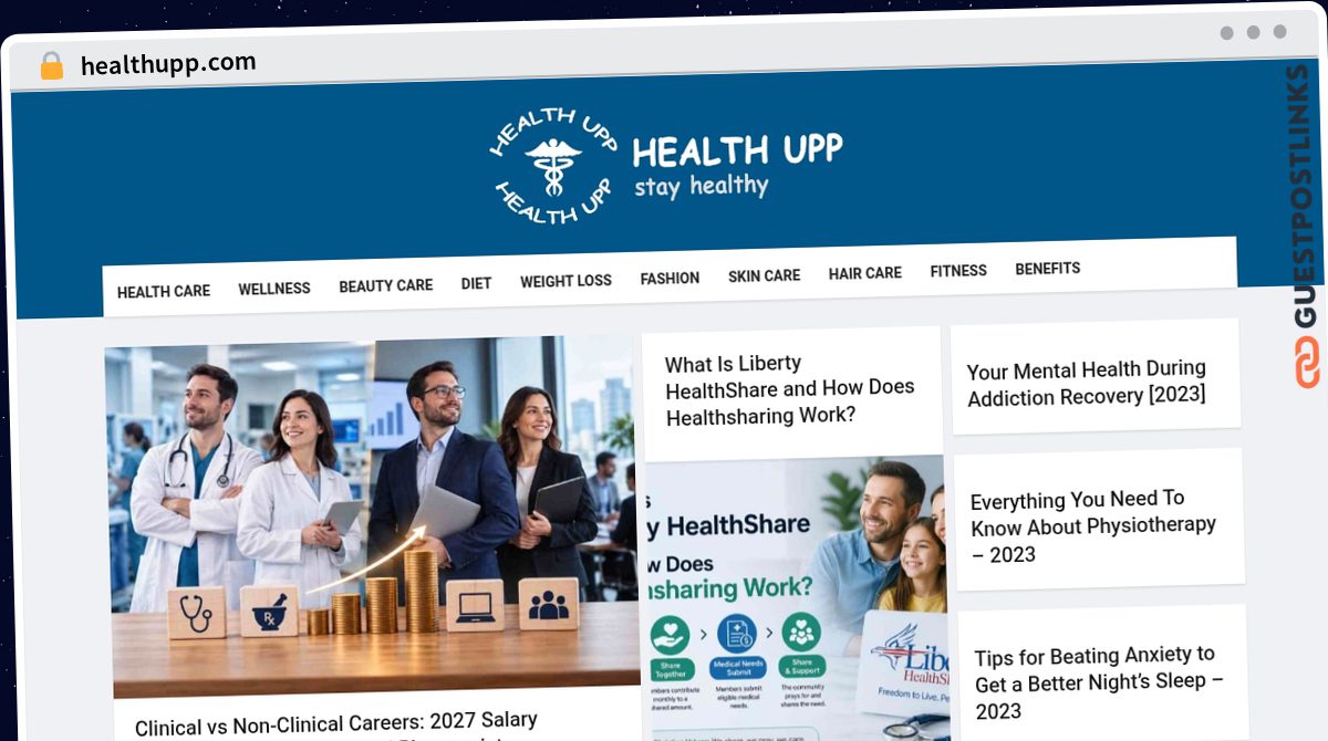 Publish Guest Post on healthupp.com