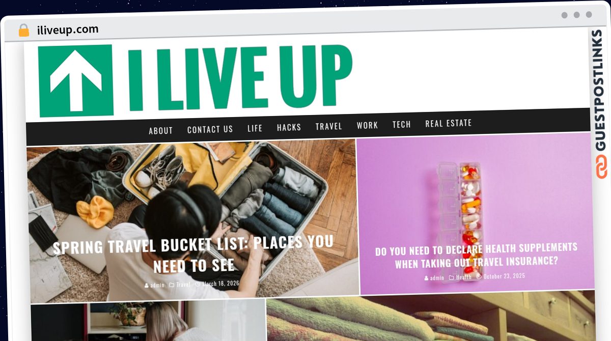 Publish Guest Post on iliveup.com