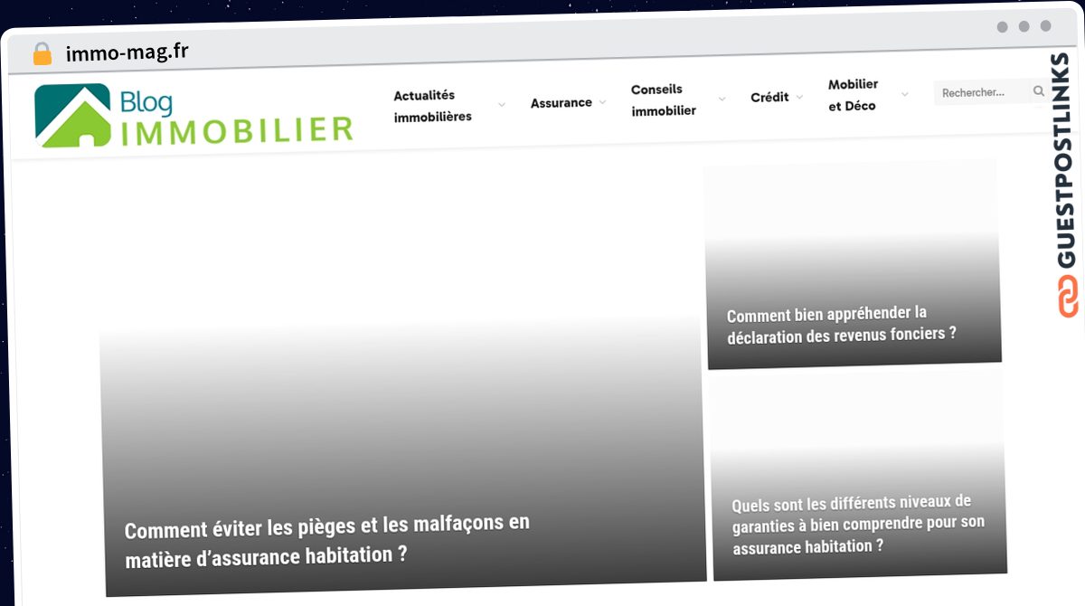 Publish Guest Post on immo-mag.fr
