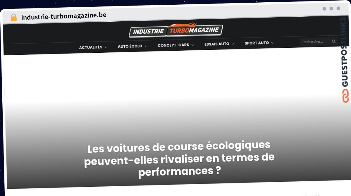Publish Guest Post on industrie-turbomagazine.be
