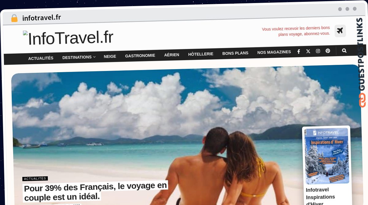 Publish Guest Post on infotravel.fr