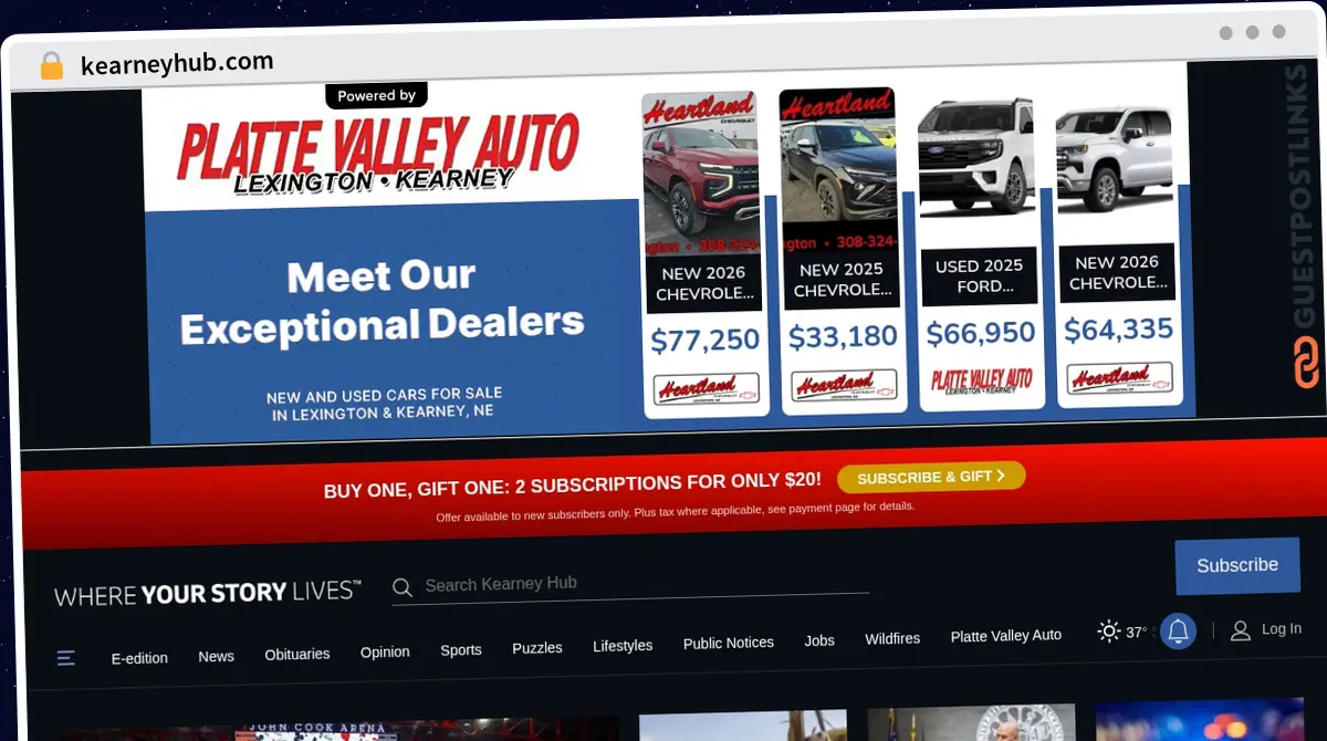 Publish Guest Post on kearneyhub.com