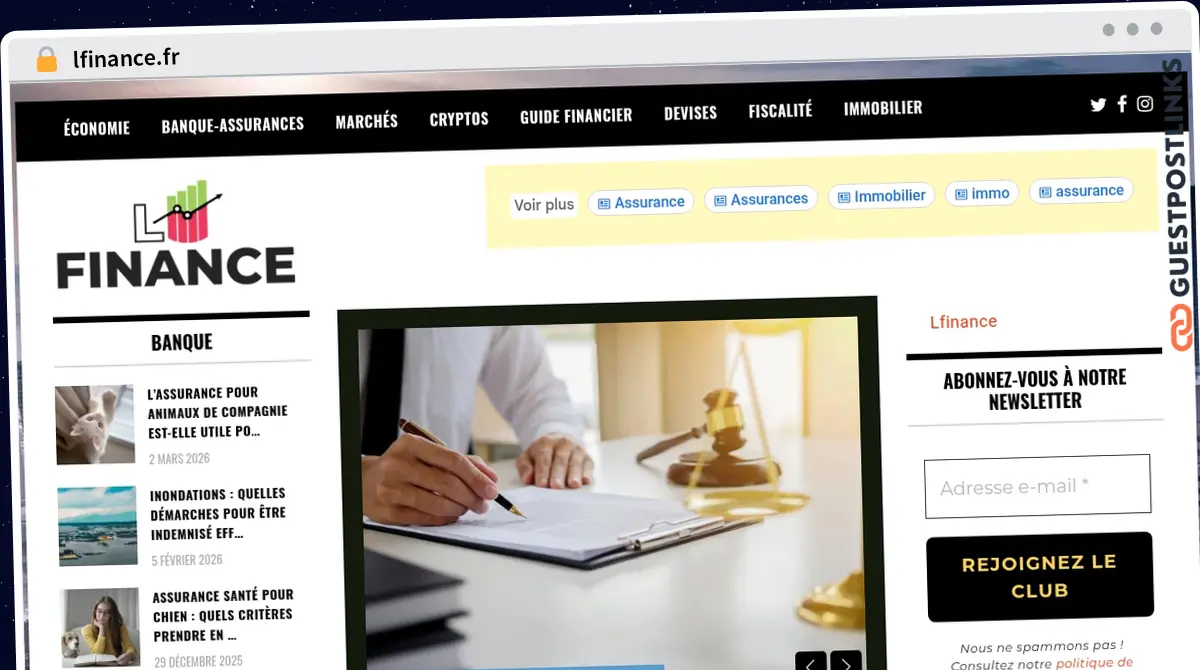 Publish Guest Post on lfinance.fr