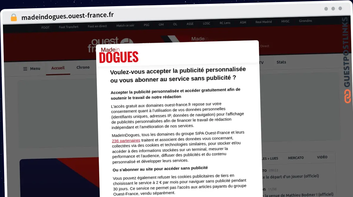 Publish Guest Post on madeindogues.ouest-france.fr