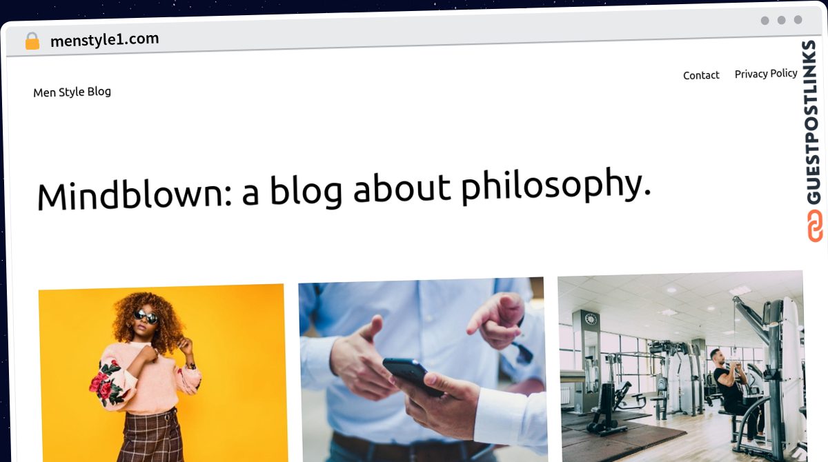 Publish Guest Post on menstyle1.com