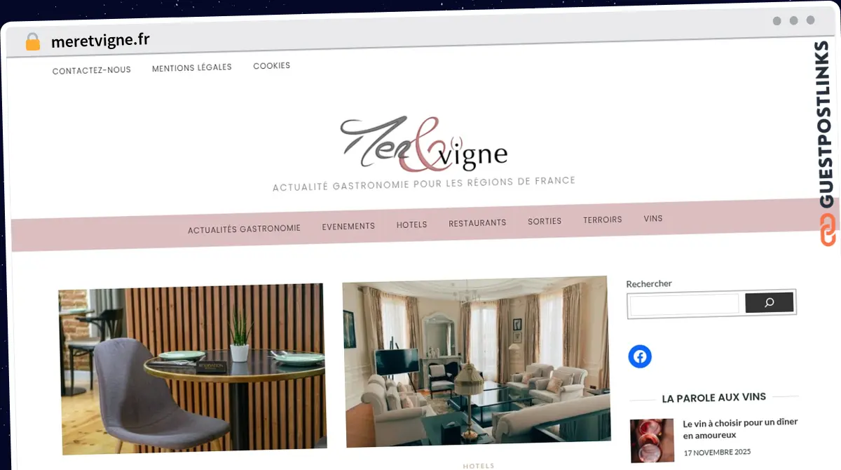 Publish Guest Post on meretvigne.fr