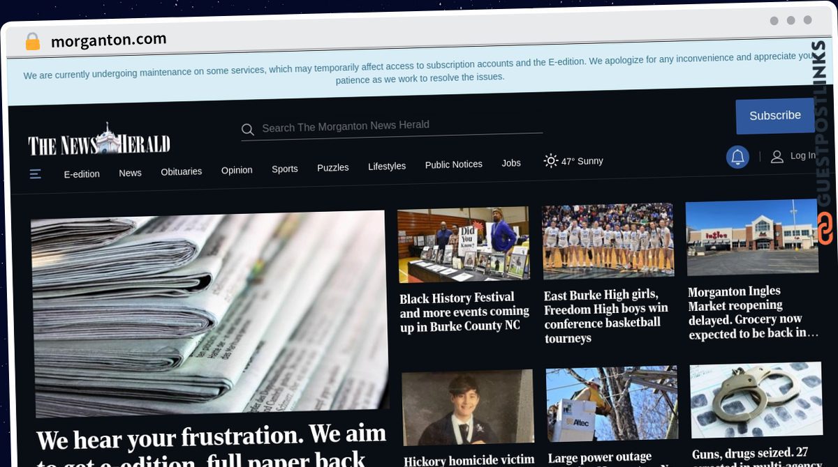 Publish Guest Post on morganton.com