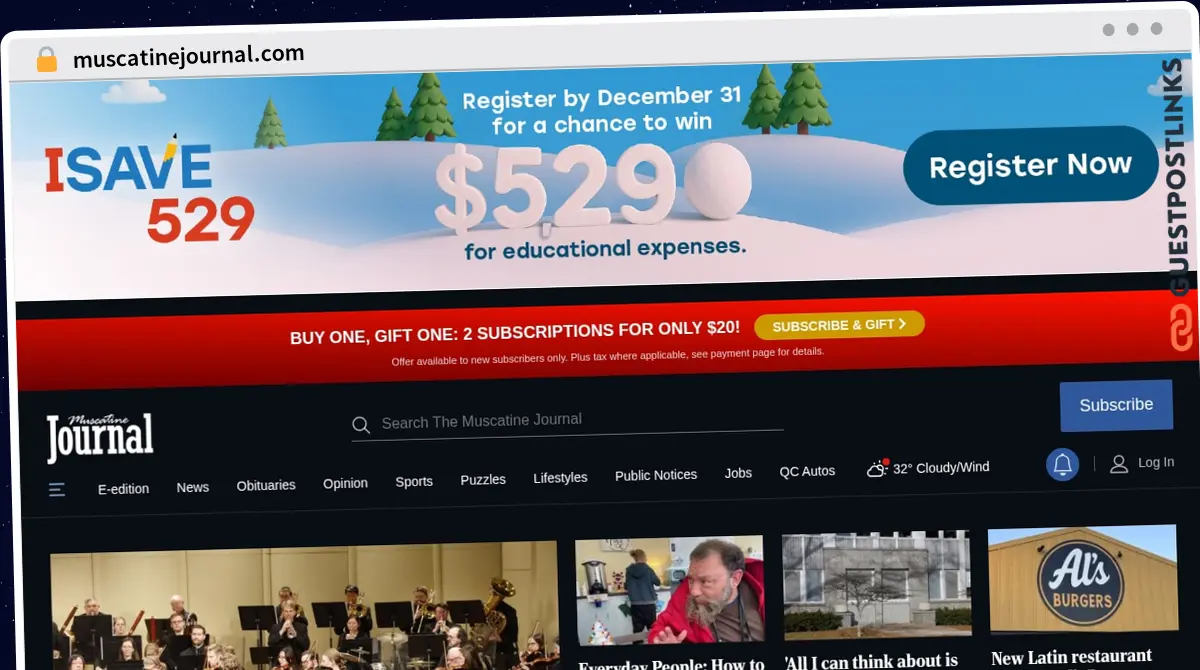 Publish Guest Post on muscatinejournal.com