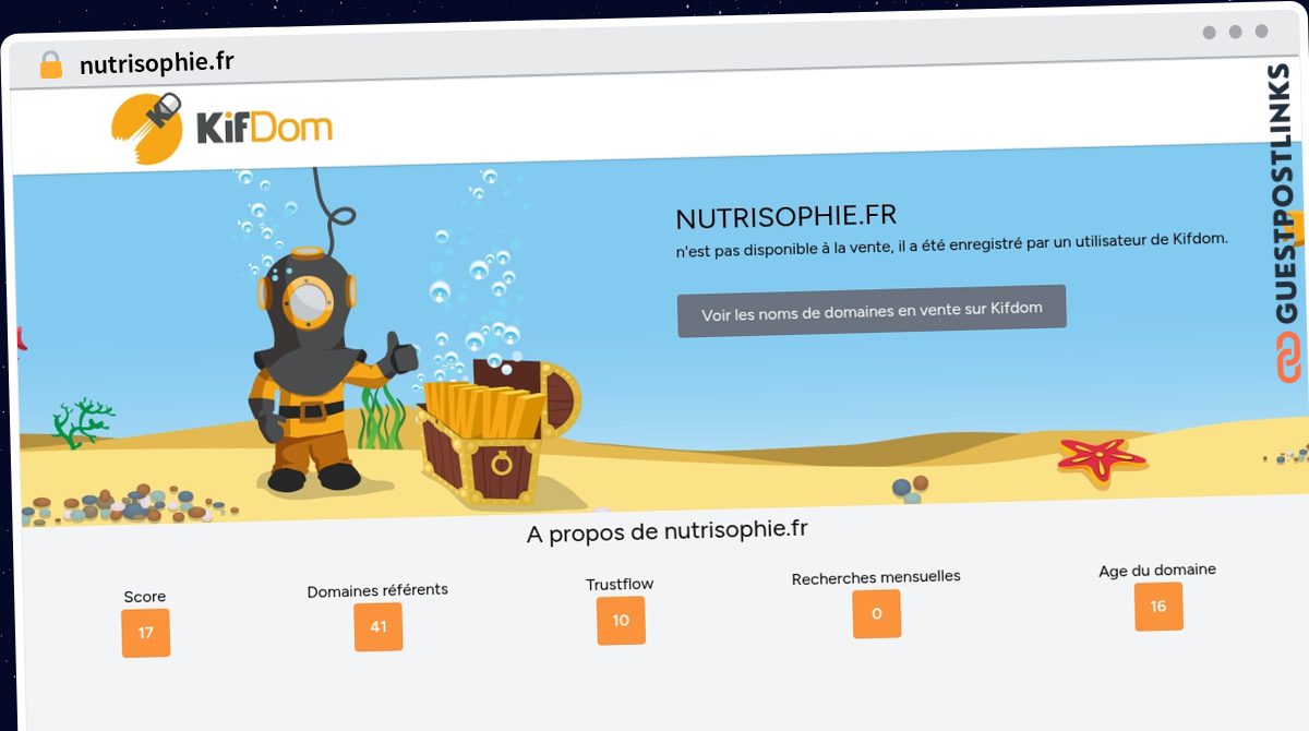 Publish Guest Post on nutrisophie.fr