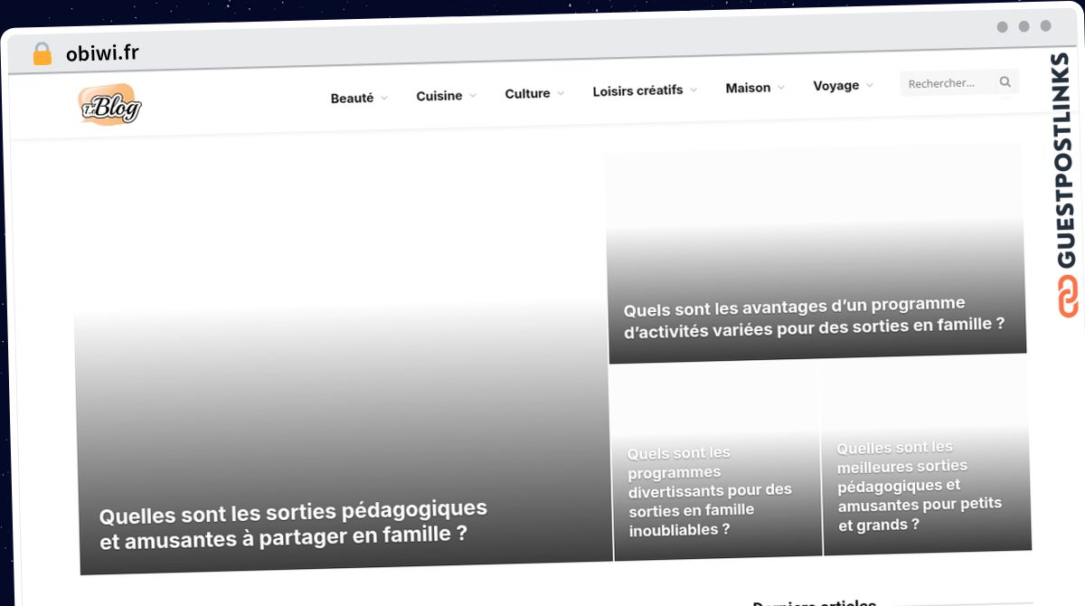 Publish Guest Post on obiwi.fr