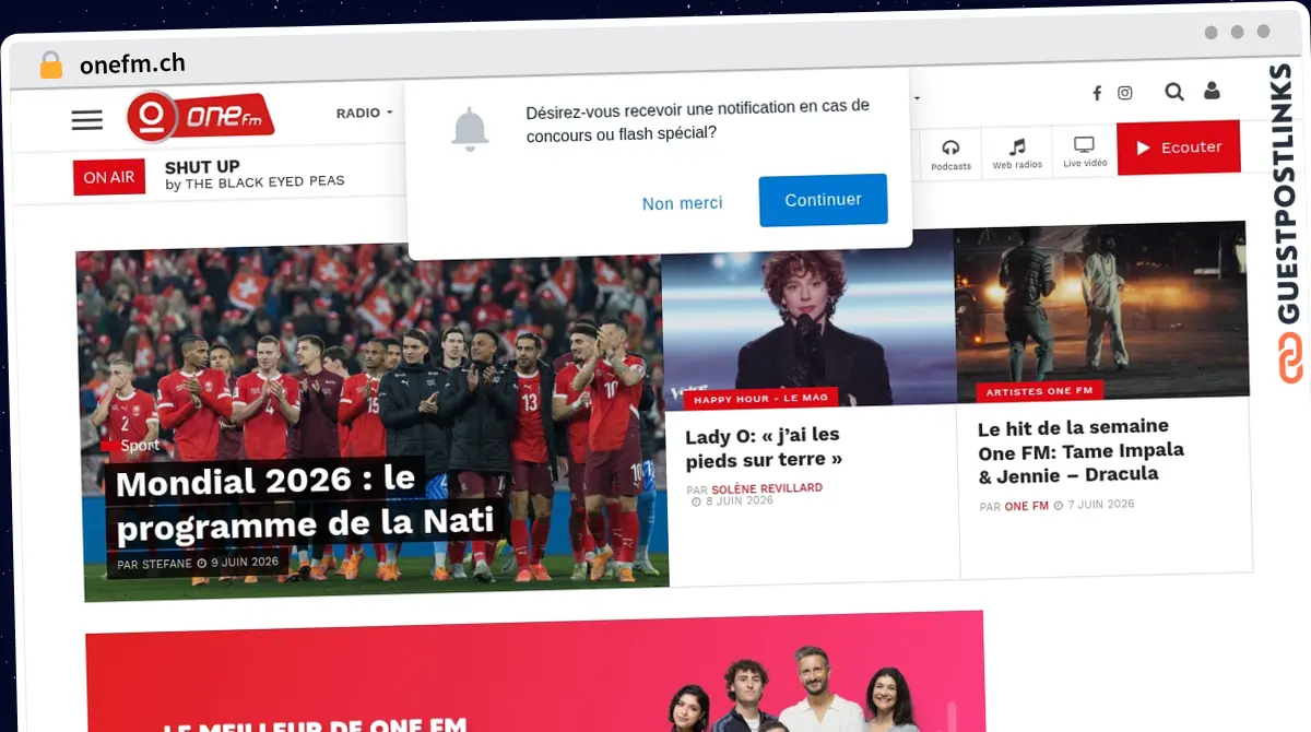 Publish Guest Post on onefm.ch