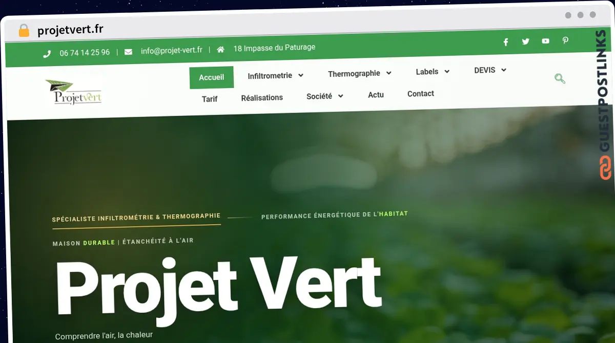 Publish Guest Post on projetvert.fr