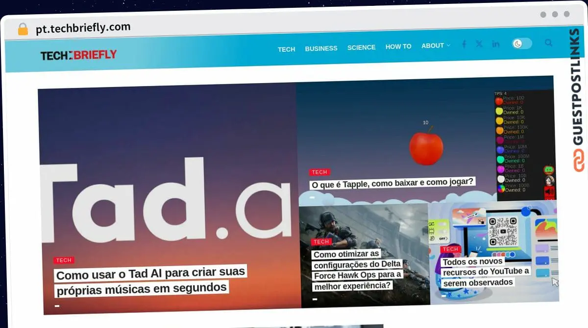 Publish Guest Post on pt.techbriefly.com