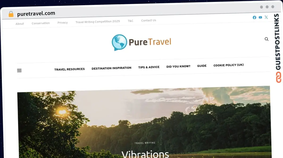 Publish Guest Post on puretravel.com