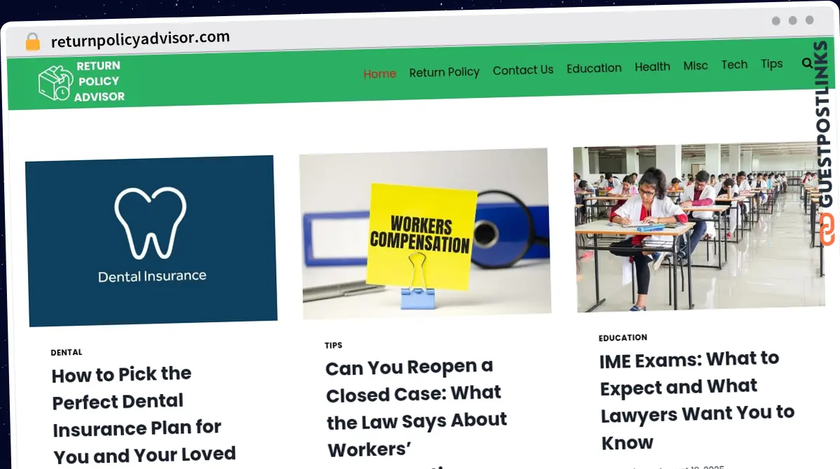 Publish Guest Post on returnpolicyadvisor.com