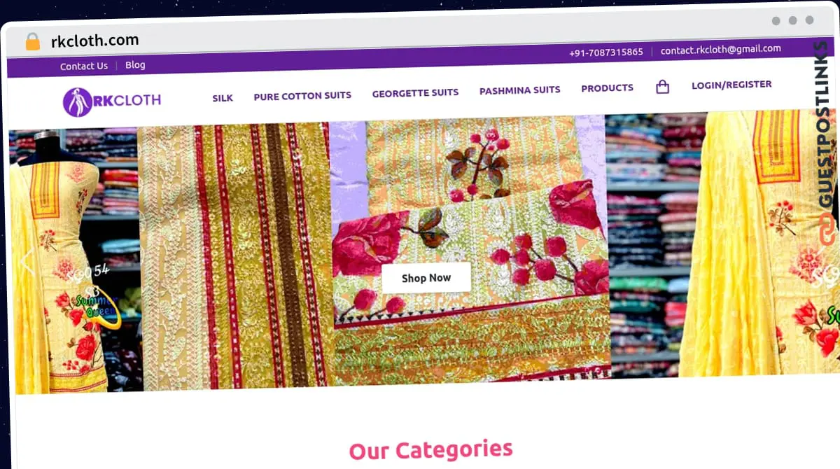 Publish Guest Post on rkcloth.com