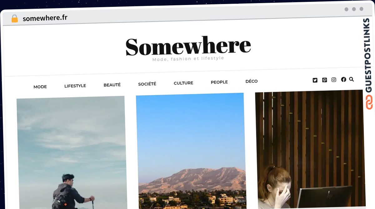 Publish Guest Post on somewhere.fr