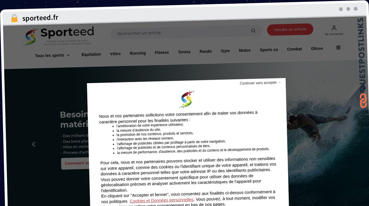 Publish Guest Post on sporteed.fr