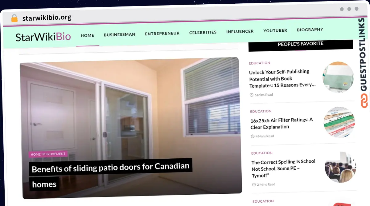 Publish Guest Post on starwikibio.org