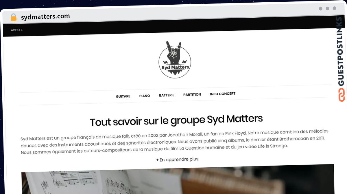 Publish Guest Post on sydmatters.com