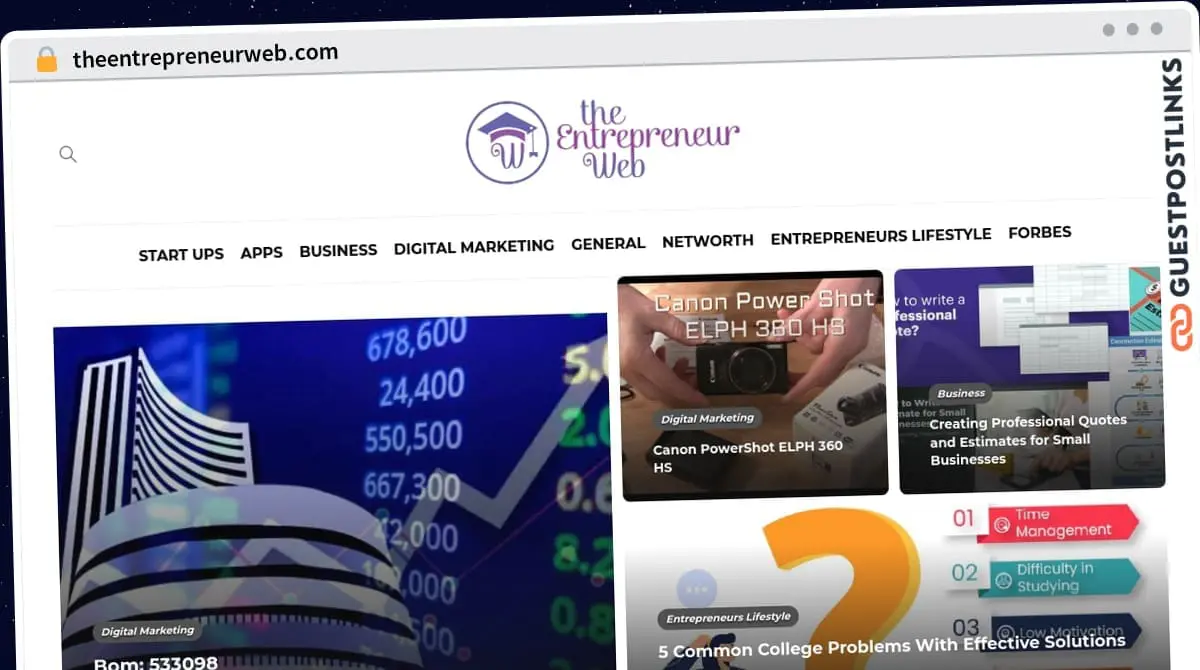 Publish Guest Post on theentrepreneurweb.com