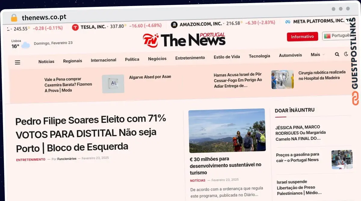 Publish Guest Post on thenews.co.pt