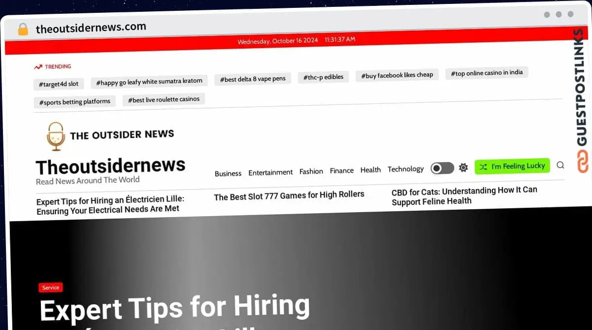 Publish Guest Post on theoutsidernews.com