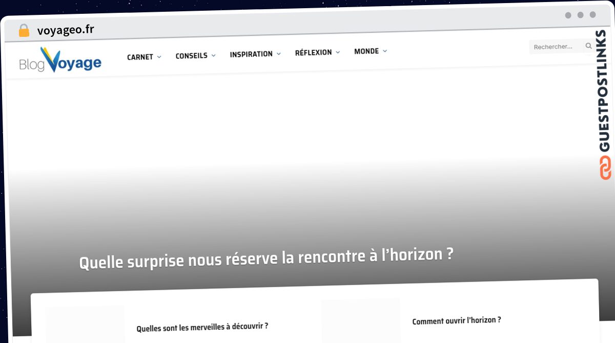 Publish Guest Post on voyageo.fr