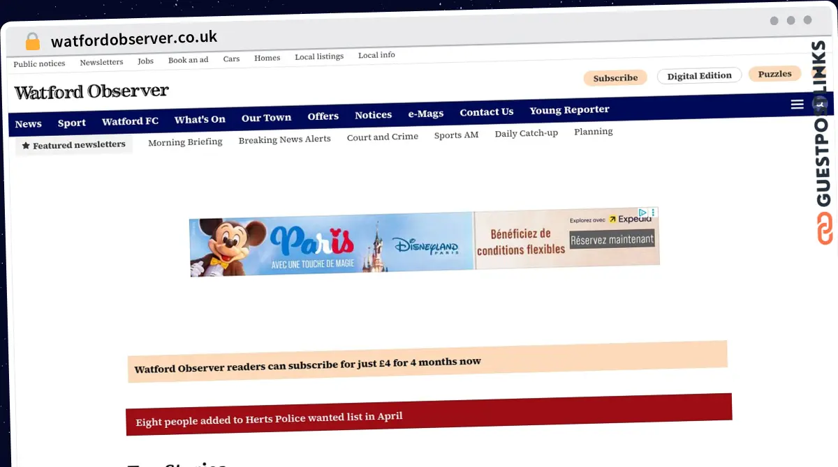 Publish Guest Post on watfordobserver.co.uk