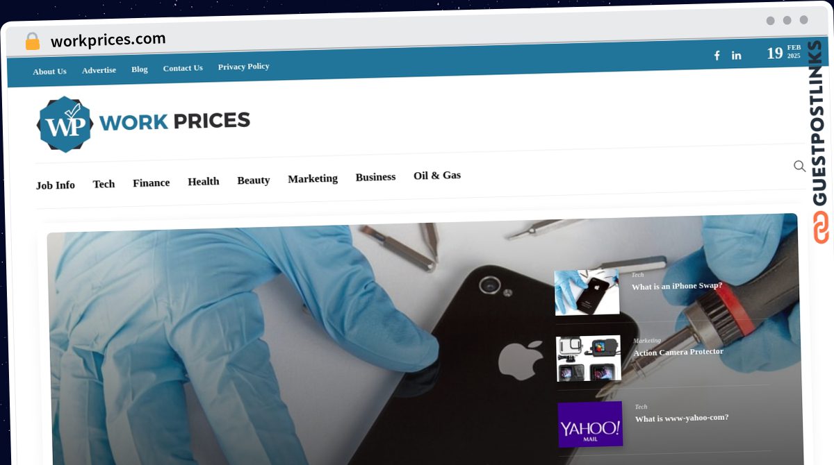 Publish Guest Post on workprices.com