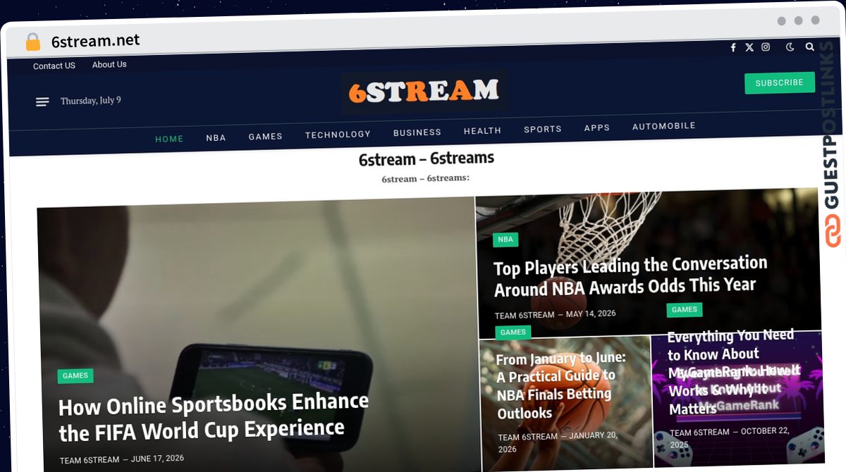Publish Guest Post on 6stream.net