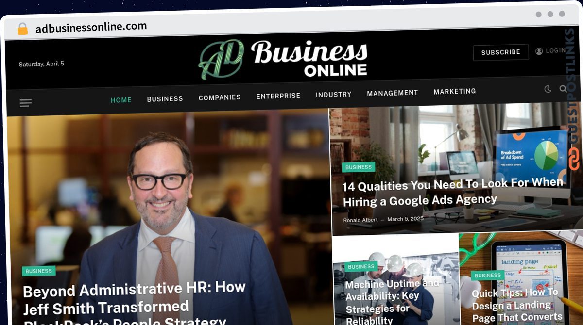 Publish Guest Post on adbusinessonline.com