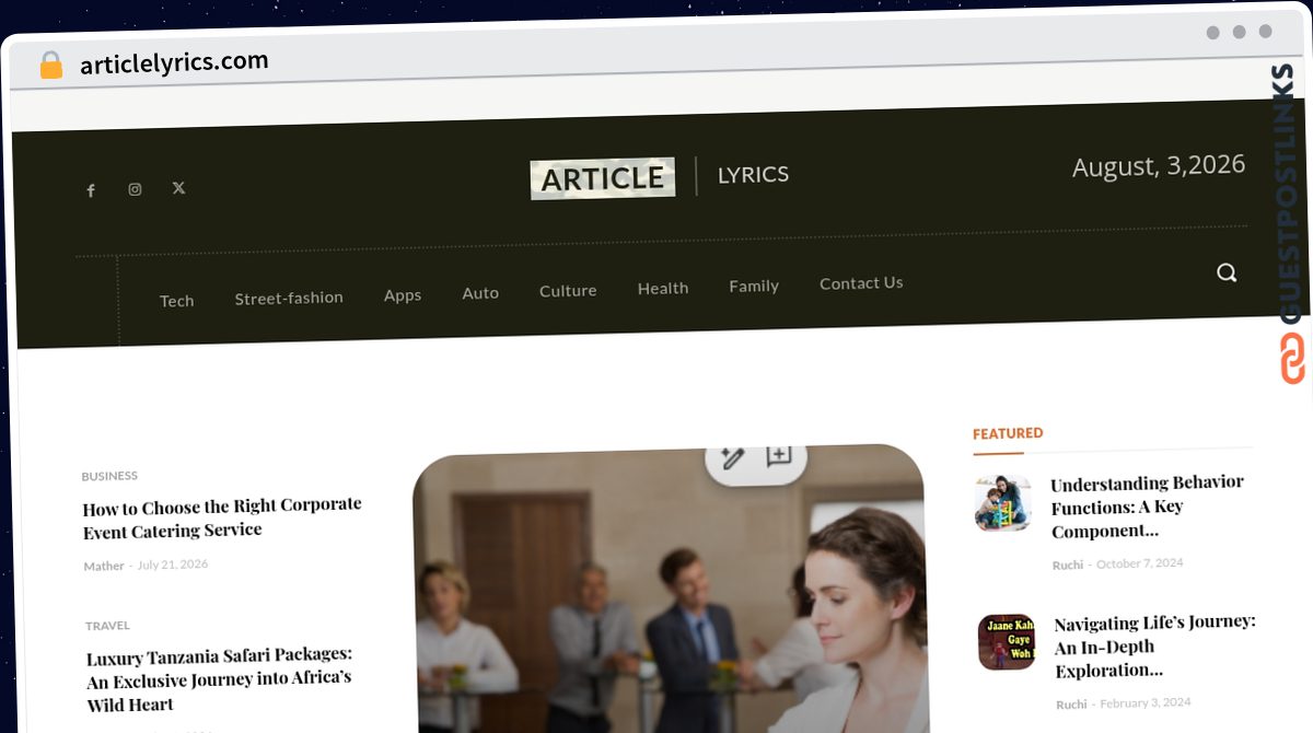 Publish Guest Post on articlelyrics.com