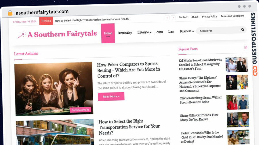 Publish Guest Post on asouthernfairytale.com