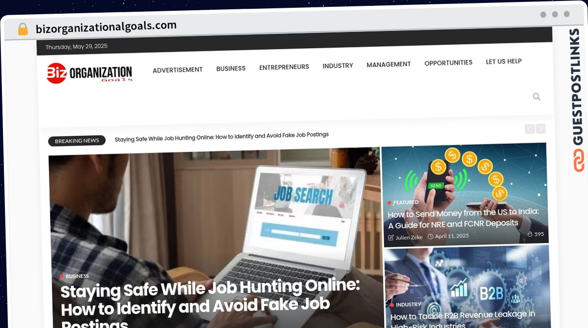 Publish Guest Post on bizorganizationalgoals.com