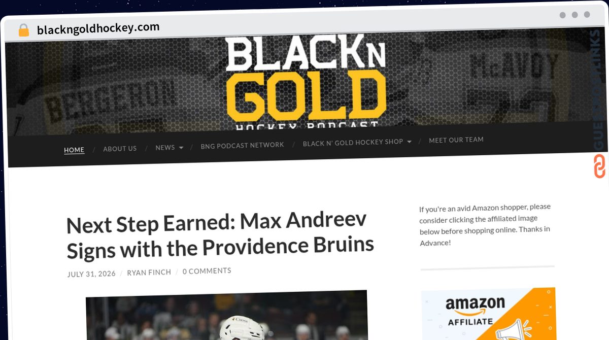 Publish Guest Post on blackngoldhockey.com