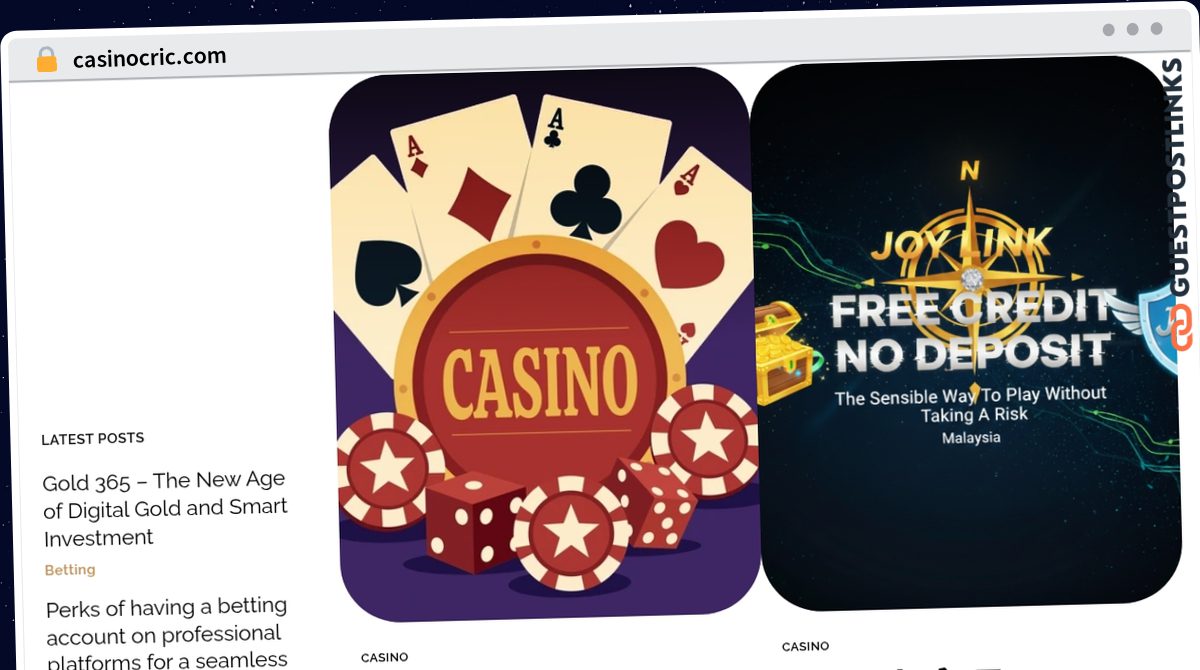 Publish Guest Post on casinocric.com