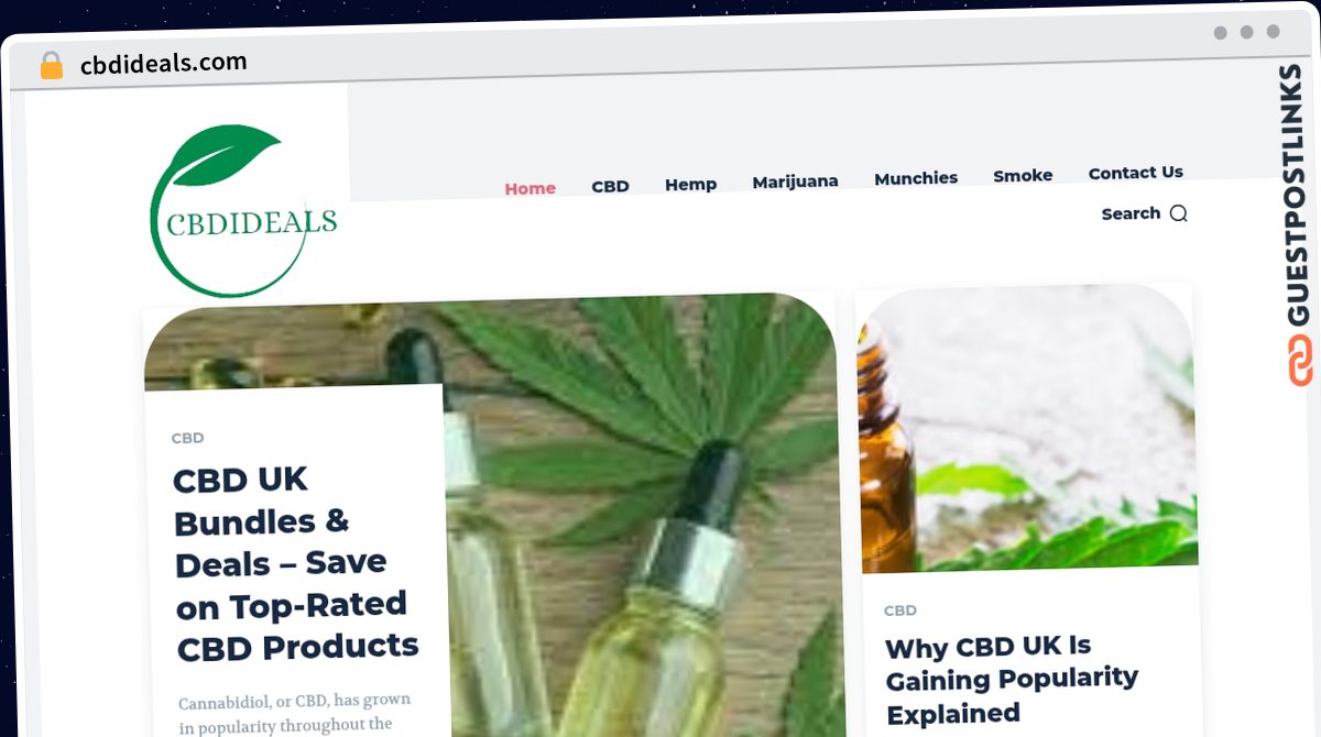 Publish Guest Post on cbdideals.com