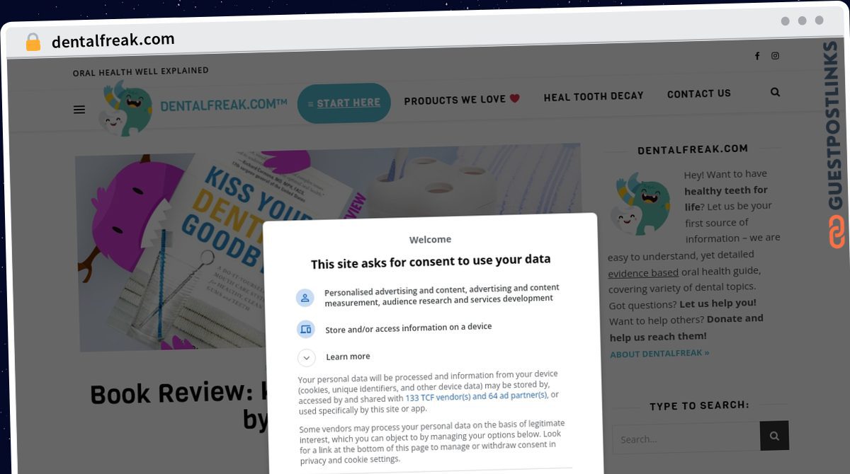 Publish Guest Post on dentalfreak.com