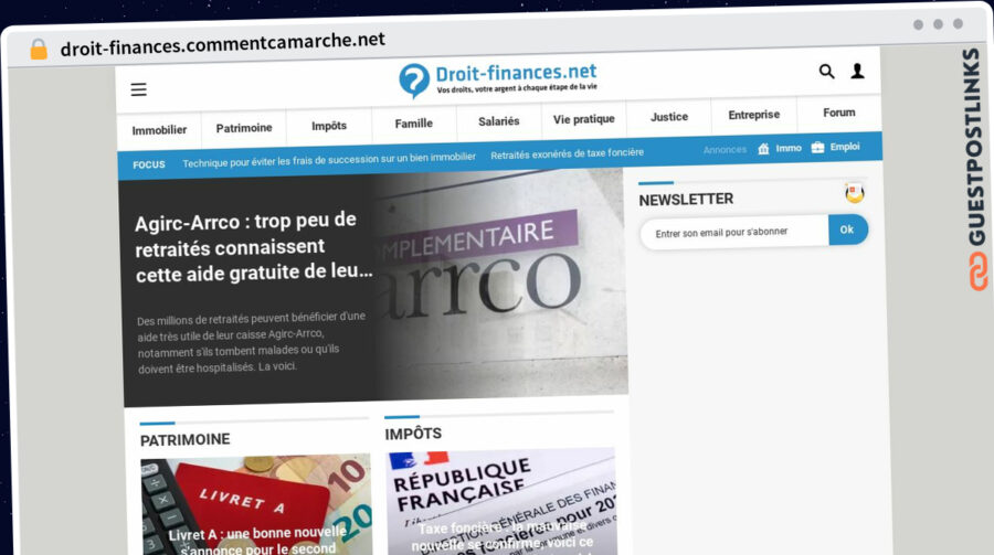 Publish Guest Post on droit-finances.commentcamarche.net
