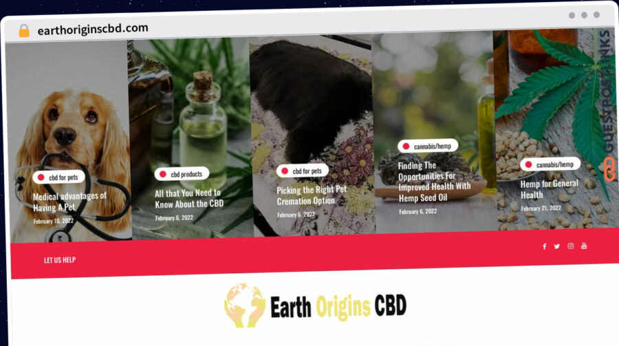 Publish Guest Post on earthoriginscbd.com