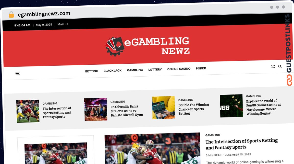Publish Guest Post on egamblingnewz.com