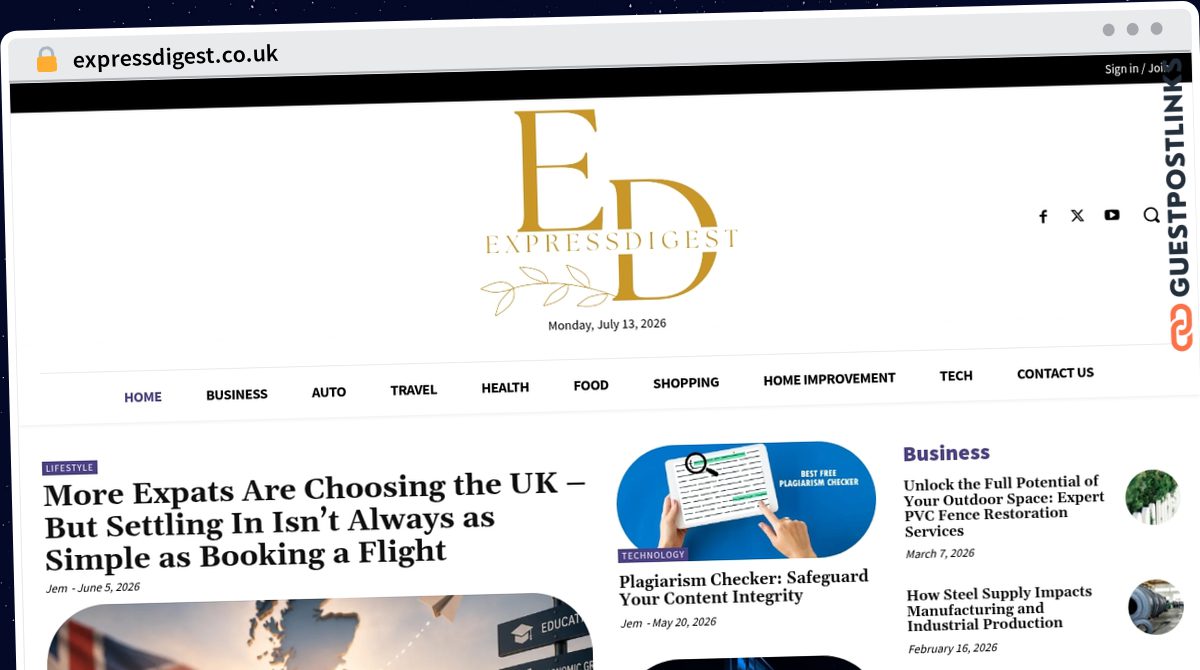 Publish Guest Post on expressdigest.co.uk
