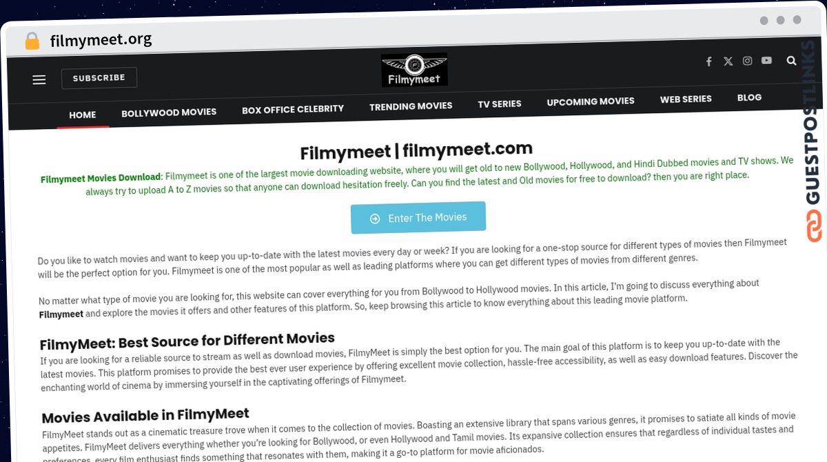 Publish Guest Post on filmymeet.org
