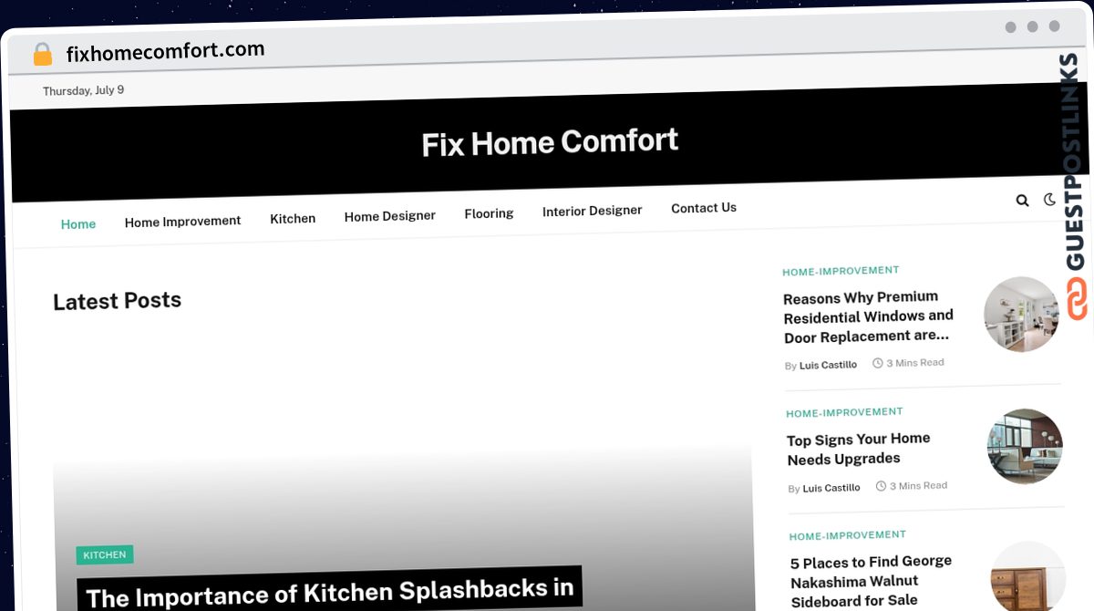 Publish Guest Post on fixhomecomfort.com