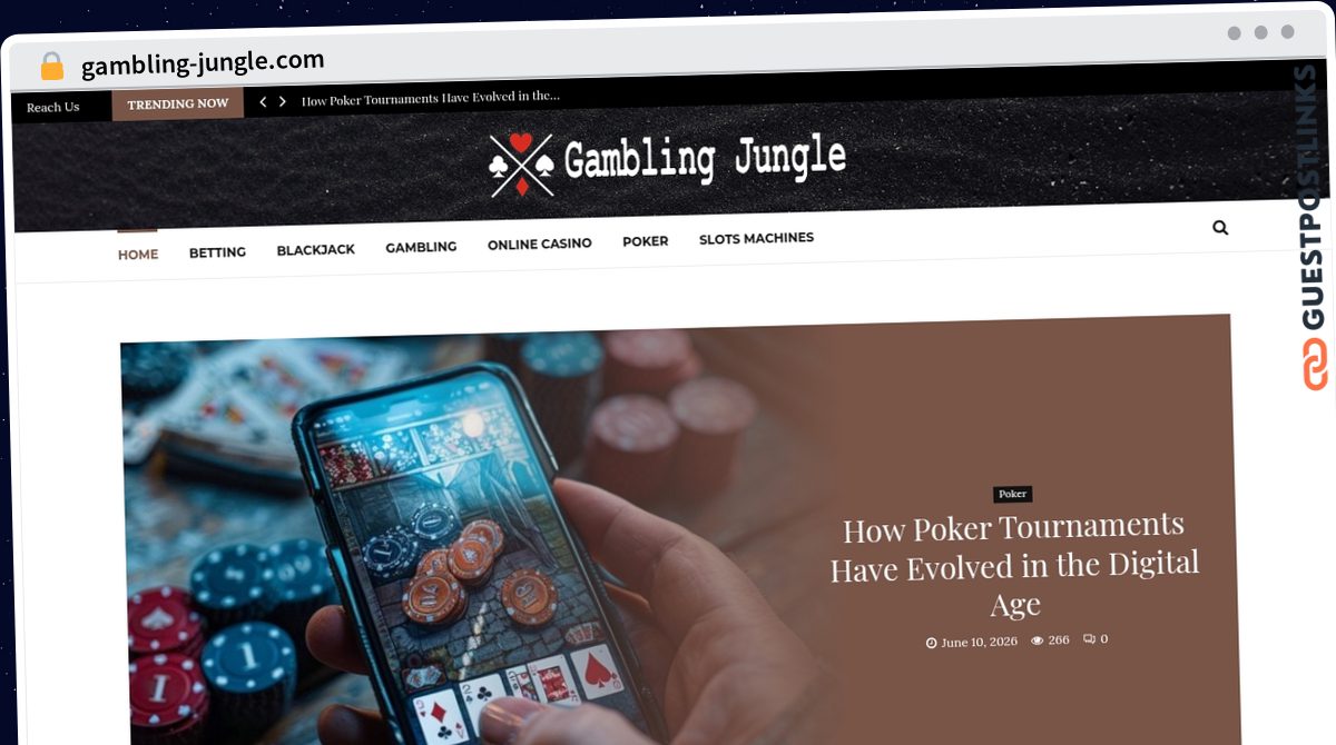 Publish Guest Post on gambling-jungle.com